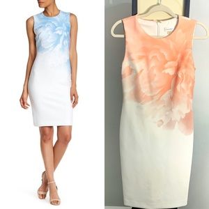 Calvin Klein Sleeveless Floral Sheath Dress